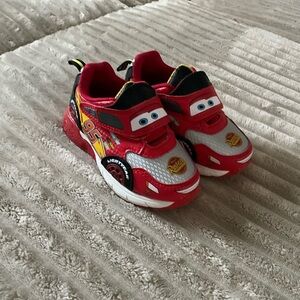 Disney Cars/ Lightening McQueen Light up Red and Black Kids Sneakers